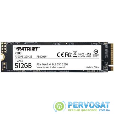 Накопитель SSD M.2 2280 512GB Patriot (P300P512GM28)