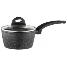 Ківш Ardesto Gemini Anzio, скляна кришка, 1.2 л, чорний, алюміній Ківш Ardesto Gemini Anzio, скляна кришка, 1.2 л, чорний, алюміній