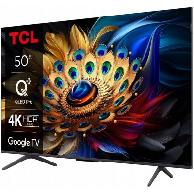 Телевізор 50" TCL QLED 4K 60Hz Smart Google TV Black