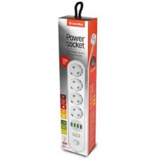 Мережевий фільтр живлення ColorWay CW-CHE44W, 4 розетки/4USB White 2M (CW-CHE44W) Мережевий фільтр живлення ColorWay CW-CHE44W, 4 розетки/4USB White 2M (CW-CHE44W)