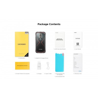 Смартфон Doogee Blade 10 Pro 6.56" 6/256ГБ, 2SIM, 5150мА•год, чорно-червоний
