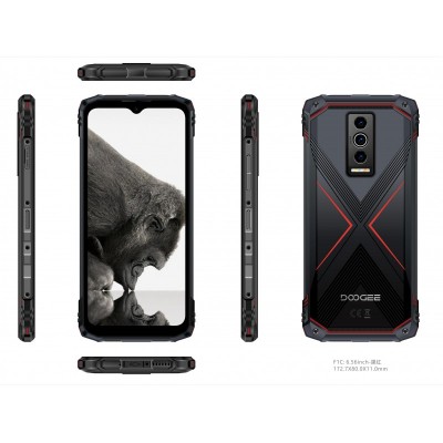 Смартфон Doogee Blade 10 Pro 6.56" 6/256ГБ, 2SIM, 5150мА•год, чорно-червоний