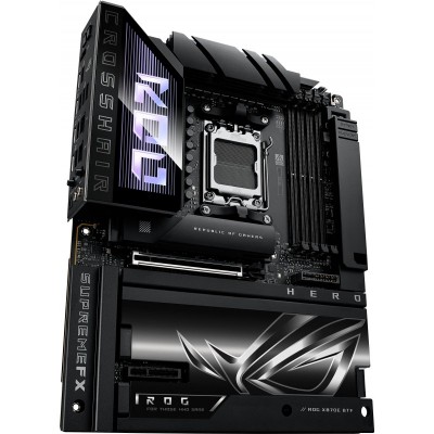 Материнcька плата ASUS ROG CROSSHAIR X870E HERO BTF sAM5 X870E 4xDDR5 M.2 HDMI WiFi BT ATX приховане підключення роз'ємів Материнcька плата ASUS ROG CROSSHAIR X870E HERO BTF sAM5 X870E 4xDDR5 M.2 HDMI WiFi BT ATX приховане підключення роз'ємів