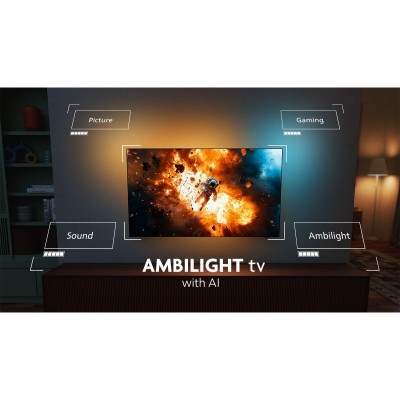 Телевізор 55" Philips OLED+ 4K 144Hz Smart Google TV Black Ambilight Bowers & Wilkins sound Телевізор 55" Philips OLED+ 4K 144Hz Smart Google TV Black Ambilight Bowers & Wilkins sound