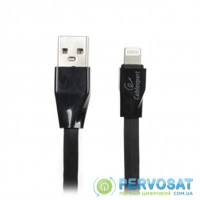 Дата кабель USB 2.0 AM to Lightning 1.0m flat Cablexpert (CCPB-L-USB-01BK)