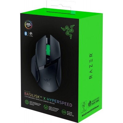 Миша Razer Basilisk V3 X HyperSpeed, RGB, WL/BT, чорний