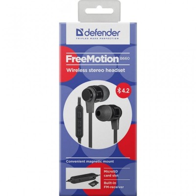 Наушники Defender FreeMotion B660 Black (63660)