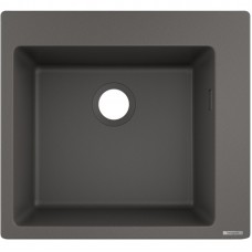 Мийка кухонна Hansgrohe S51, граніт, квадрат, без крила, 560х510х190мм, чаша - 1, накладна, S510-F450, сірий камінь Мийка кухонна Hansgrohe S51, граніт, квадрат, без крила, 560х510х190мм, чаша - 1, накладна, S510-F450, сірий камінь