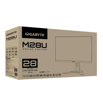 Монітор LCD GIGABYTE 28&quot; M28U, 2xHDMI, DP, USB-C, 3xUSB, MM, IPS, 3840x2160, 144Hz, 1ms, 94%DCI-P3, FreeSync, HDR400