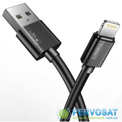Дата кабель USB 2.0 AM to Lightning 0.3m Nets T-L801 Black T-PHOX (T-L801(0.3) Black)