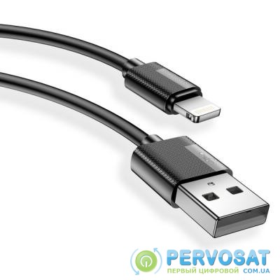 Дата кабель USB 2.0 AM to Lightning 0.3m Nets T-L801 Black T-PHOX (T-L801(0.3) Black)