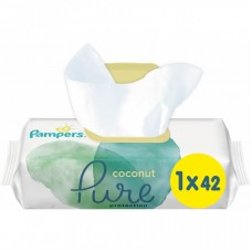 Вологі серветки Pampers Pure Coconut 42 шт (8001841708676) Вологі серветки Pampers Pure Coconut 42 шт (8001841708676)