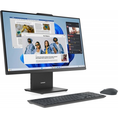 Комп'ютер персональний моноблок Lenovo IdeaCentre AIO 27ARR9 27" FHD IPS AG, AMD R5-7535HS, 16GB, F512GB, UMA, кл+м, без ОС, сірий