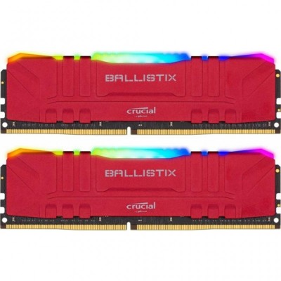 Модуль пам'яті для комп'ютера DDR4 32GB (2x16GB) 3200 MHz Ballistix Red RGB Micron (BL2K16G32C16U4RL)