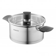 Каструля Ardesto Gemini Trento, скляна кришка, 2.1 л, нержавіюча сталь Каструля Ardesto Gemini Trento, скляна кришка, 2.1 л, нержавіюча сталь