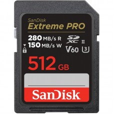 Карта пам'яті SanDisk SD  512GB C10 UHS-II U3 R280/W150MB/s Extreme Pro V60 Карта пам'яті SanDisk SD  512GB C10 UHS-II U3 R280/W150MB/s Extreme Pro V60