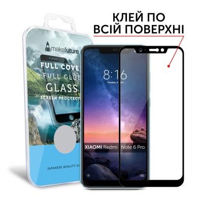 Стекло защитное MakeFuture для Xiaomi Redmi Note 6 Pro Black Full Cover Full Glue (MGFCFG-XRN6PB)