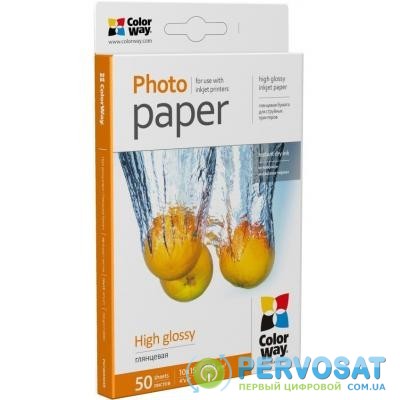 Бумага ColorWay 10x15 180г glossy OEM, 50л (PG1800504R_OEM)