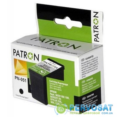 Картридж PATRON для EPSON Stylus Color 740/760/800/850/860/1160(PN-051)BLACK (CI-EPS-T051150-B-PN)