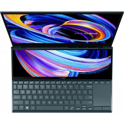 Ноутбук ASUS Zenbook Duo UX482EG-HY286T 14FHD Touch IPS/Intel i7-1165G7/32/1024F/NVD450-2/W10/Blue