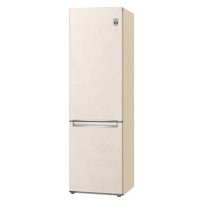 Холодильник LG з нижн. мороз., 203x60х68, холод.відд.-277л, мороз.відд.-107л, 2дв., А+, NF, інв., диспл внутр., зона св-ті, бежевий