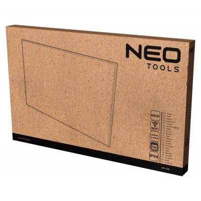 Панель інфрачервона Neo Tools, 600Вт, WIFI, 100х60х3.8см, IP24, термостат, білий