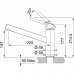 Змішувач для кухні Franke Orbit, довж.виливу - 225мм, 1важіль, хром-сірий камінь