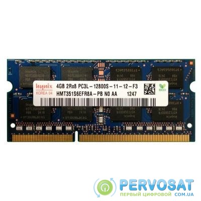 Модуль памяти для ноутбука SoDIMM DDR3L 4GB 1600 MHz Hynix (HMT351S6EFR8A-PB)