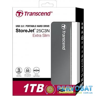 Внешний жесткий диск 2.5" 1TB Transcend (TS1TSJ25C3N)