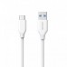 Дата кабель USB 3.0 AM to Type-C 0.9m Powerline V3 White Anker (A8163H21/A8163G21)