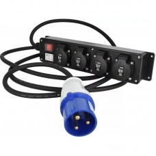 Подовжувач-адаптер мережевий Konner&Sohnen KS EX3M-4S, 3м, 4xТипF, 16A, чорний Подовжувач-адаптер мережевий Konner&Sohnen KS EX3M-4S, 3м, 4xТипF, 16A, чорний