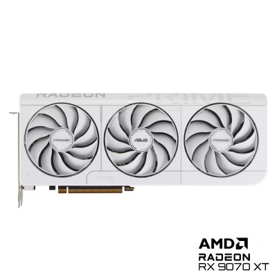 Вiдеокарта ASUS Radeon RX 9070 XT 16GB GDDR6 OC PRIME-RX9070XT-O16G-WHITE білий Вiдеокарта ASUS Radeon RX 9070 XT 16GB GDDR6 OC PRIME-RX9070XT-O16G-WHITE білий