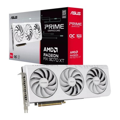 Вiдеокарта ASUS Radeon RX 9070 XT 16GB GDDR6 OC PRIME-RX9070XT-O16G-WHITE білий Вiдеокарта ASUS Radeon RX 9070 XT 16GB GDDR6 OC PRIME-RX9070XT-O16G-WHITE білий