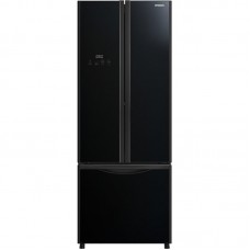 Холодильник Hitachi багатодверний, 180x68х76, холод.відд.-308л, мороз.відд.-107л, 3дв., А+, NF, інв., чорний (скло)
