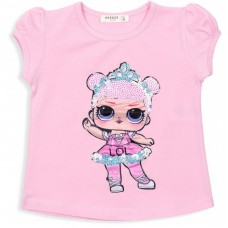 Футболка дитяча Breeze з лялькою (12388-116G-pink) Футболка дитяча Breeze з лялькою (12388-116G-pink)