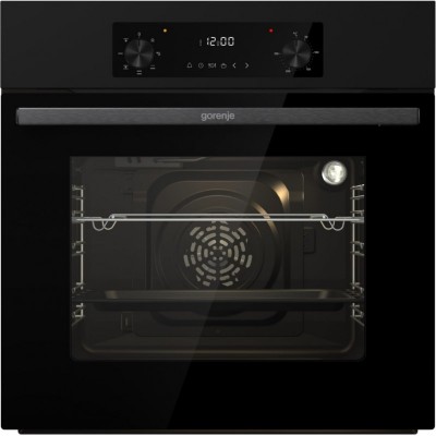 Духова шафа Gorenje електрична, 61л, A+, дисплей, конвекція, чорний