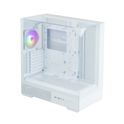 Корпус Zalman P40 Prism без БЖ, 2xUSB3.0, 1xUSBType-C, 1x120мм ARGB, VGA 420мм, LCS ready, TG 3x Panels, ATX, білий