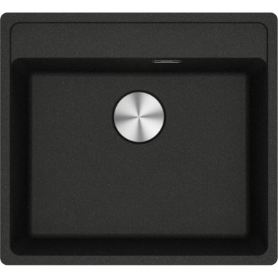 Мийка кухонна Franke Maris, фраграніт, прямокутник, без крила, 560х510х200мм, чаша - 1, врізна, MRG 610-52 TL, онікс