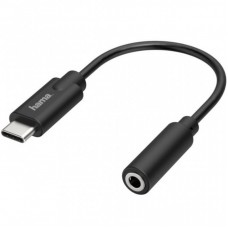 Кабель мультимедійний USB-C to 3.5 mm Jack Stereo Black Hama (00205282)
