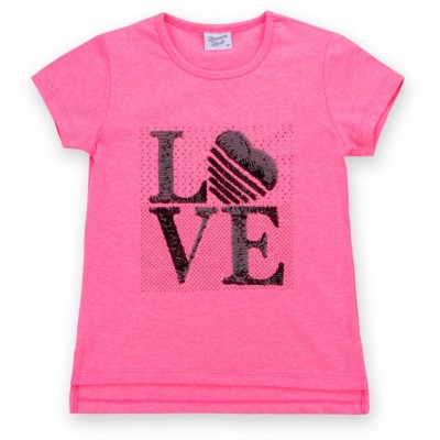 Набір дитячого одягу Breeze з написом "LOVE" із паєток (8307-128G-pink)