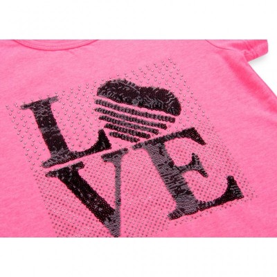 Набір дитячого одягу Breeze з написом "LOVE" із паєток (8307-128G-pink)