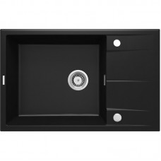 Мийка кухонна Deante Eridan, граніт, прямокут., з крилом, 780х500х210мм, чаша - 1, накладна, чорний Мийка кухонна Deante Eridan, граніт, прямокут., з крилом, 780х500х210мм, чаша - 1, накладна, чорний