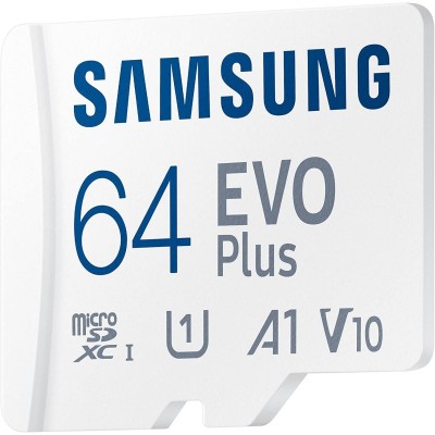 Карта пам'яті Samsung microSD     64GB C10 UHS-I R130MB/s Evo Plus + SD