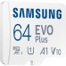 Карта пам'яті Samsung microSD     64GB C10 UHS-I R130MB/s Evo Plus + SD