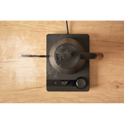 Електрочайник Sencor 0.6л, 5 темп.реж, підтримка температури, мех. управління, нержавіюча сталь, чорний