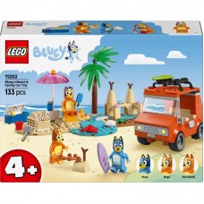 Конструктор LEGO Bluey Пляж і сімейна поїздка на автомобілі Блуї