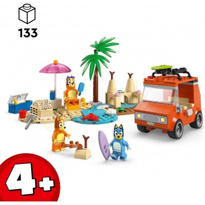 Конструктор LEGO Bluey Пляж і сімейна поїздка на автомобілі Блуї