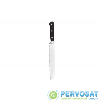 Кухонний ніж для хліба Ardesto Black Mars, 32 см, довжина леза 20,3 см, чорний, нерж.сталь, дерево