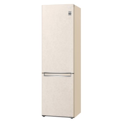 Холодильник LG з нижн. мороз., 203x60х68, холод.відд.-277л, мороз.відд.-107л, 2дв., А++, NF, інв., диспл внутр., зона св-ті, Metal Fresh, бежевий