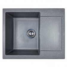 Мийка кухонна Adamant Minimal, штучний камінь, прямокут., з крилом, 615х495х200мм, чаша - 1, врізна, сірий